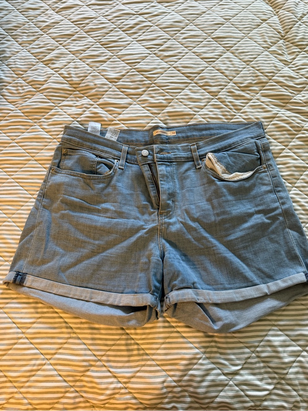 Classic Light Blue Denim Women's Shorts